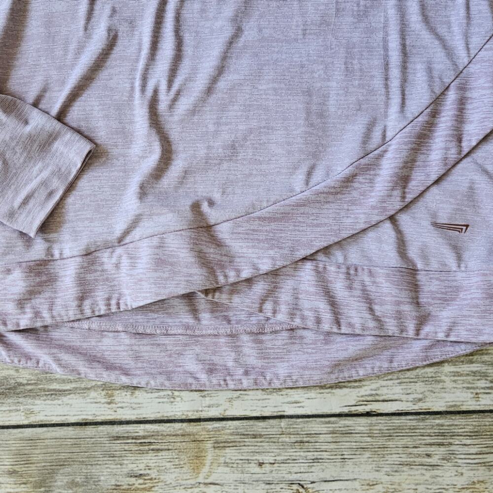 Copper Fit Purple Heathered Long Sleeve Top sz M - Picture 2 of 6